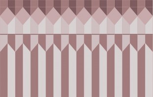 RUMBLE RAYE | Carta da parati geometrica - Colore 5 Pink